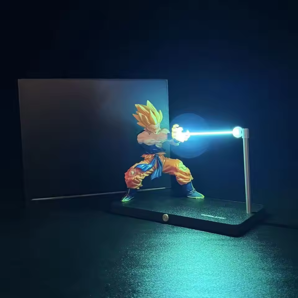 Super Saiyan Magnetic Light Beam Figurine – LED Collectible